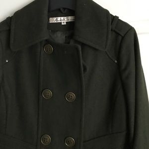Kenneth Cole military green peacoat